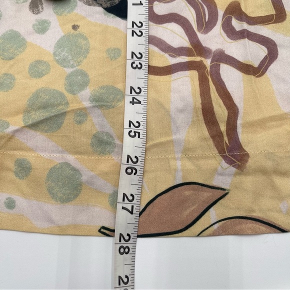 Soft Surroundings Vigne Tropical Yellow Black Shell Tunic Blouse Pearl Sz Small - Picture 10 of 10